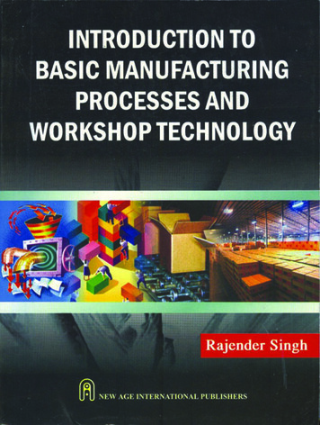Introduction To Basic Manufacturing Processes And 