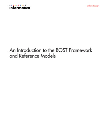 An Introduction To The BOST Framework And Reference Models
