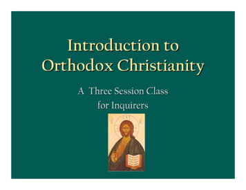 Introduction To Orthodox Christianity