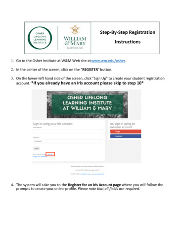 Step-By-Step Registration Instructions - William & Mary