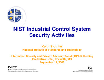 NIST Industrial Control System Security Activities