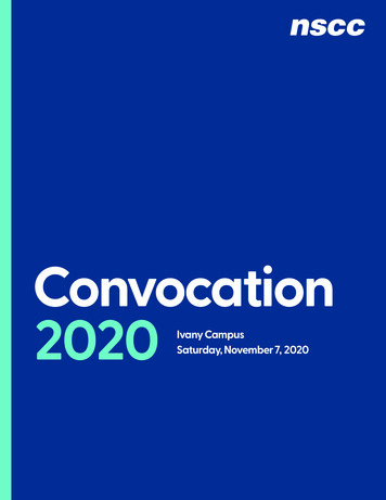 Convocation 2020 - Nova Scotia Community College NSCC
