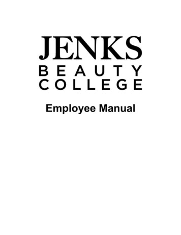 Jenks Beauty College Employee Manual Initial Draft