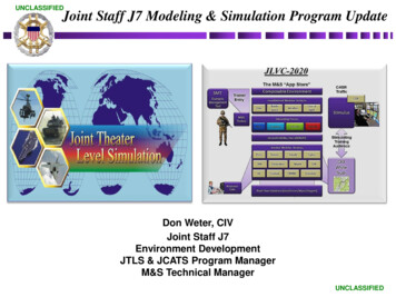 Joint Staff J7 Modeling & Simulation Program Update - ROLANDS