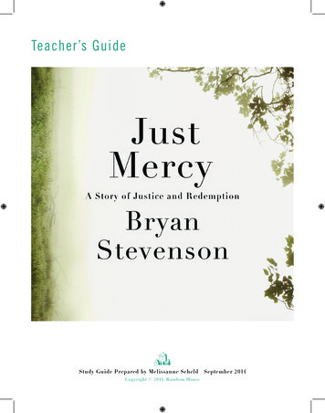Just Mercy Discussion Guide - Equal Justice Initiative