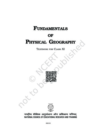 FUNDAMENTALS OF PHYSICAL GEOGRAPHY