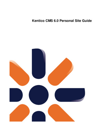 Kentico CMS 6.0 Personal Site Guide