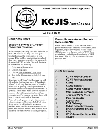 KCJIS EWSLETTER - Kansas.gov