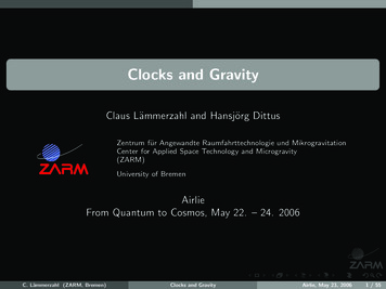 Clocks And Gravity - University Of California, Los Angeles