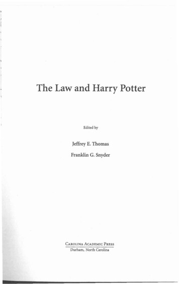 The Law And Harry Potter - St. Thomas University