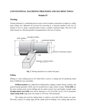 CONVENTIONAL MACHINING PROCESSES AND MACHINE 