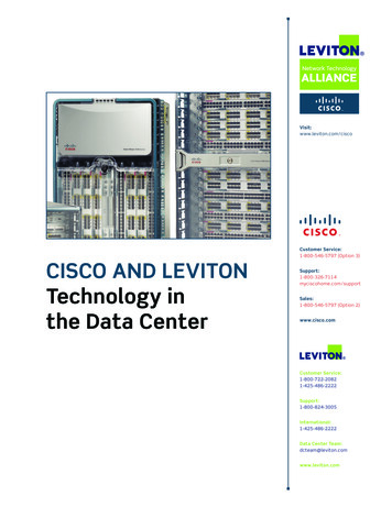 CISCO AND LEVITON Technology In The Data Center