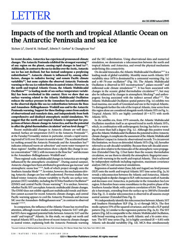 Impacts Of The North And Tropical Atlantic Ocean On The .