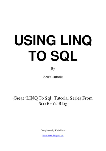USING LINQ TO SQL