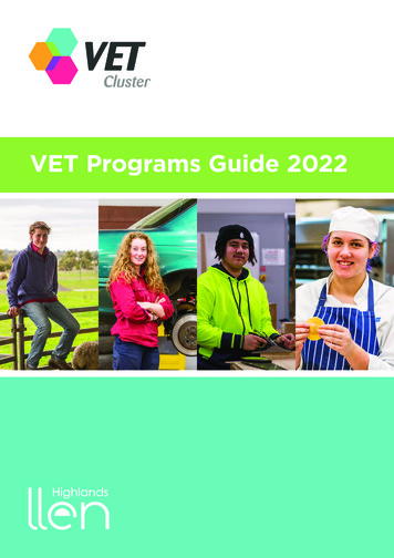 VET Programs Guide 2022 - Highlands LLEN