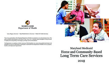 Maryland Medicaid Home And Community-Based Long Term 