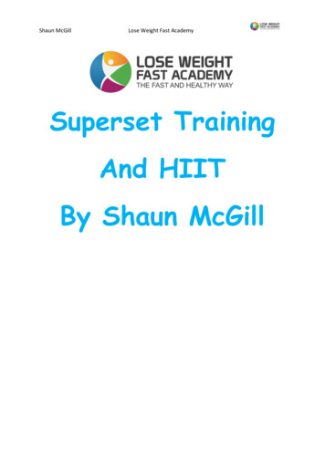 Superset Training And HIIT By Shaun McGill