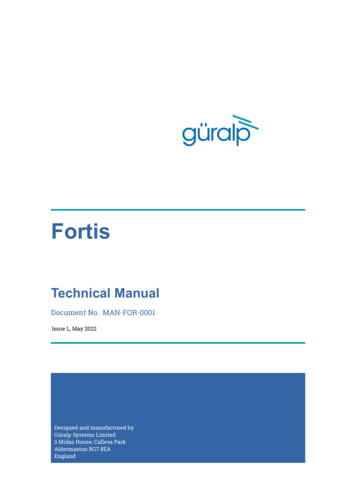 Fortis - Technical Manual - Guralp