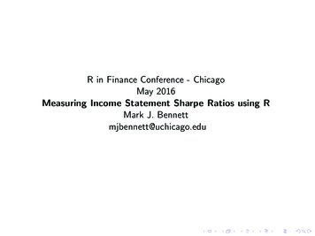 R In Finance Conference - Chicago May 2016 Measuring Income Statement .