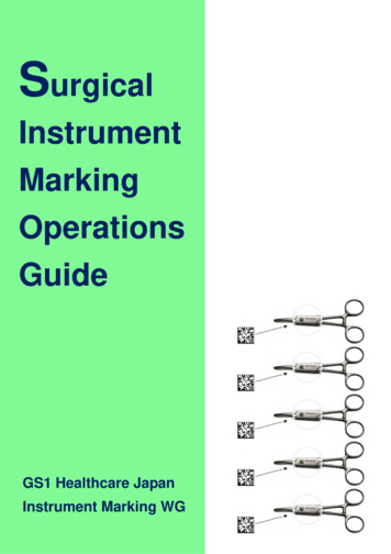 Surgical Instrument Marking Operations Guide
