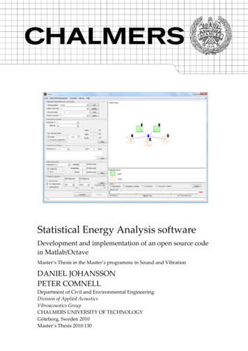 Statistical Energy Analysis Software - Chalmers
