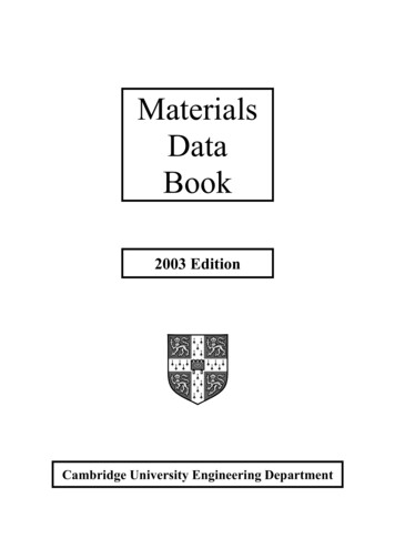 Materials Data Book - University Of Cambridge