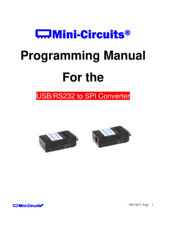 RS232 Programming Manual - Mini-Circuits