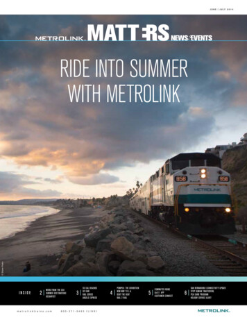 JUNE JULY 2014 5 6 SAN BERNARDINO GO SMART WITH THE . - Metrolink