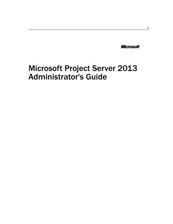Microsoft Project Server 2013 Administrator's Guide