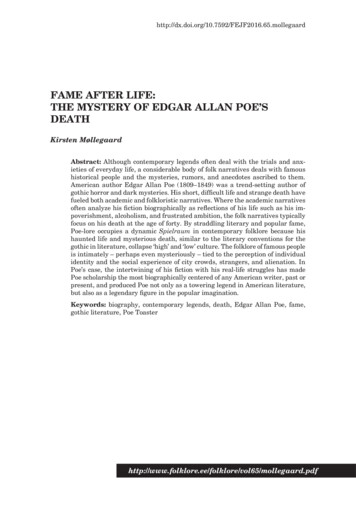 FAME AFTER LIFE: THE MYSTERY OF EDGAR ALLAN POE’S 
