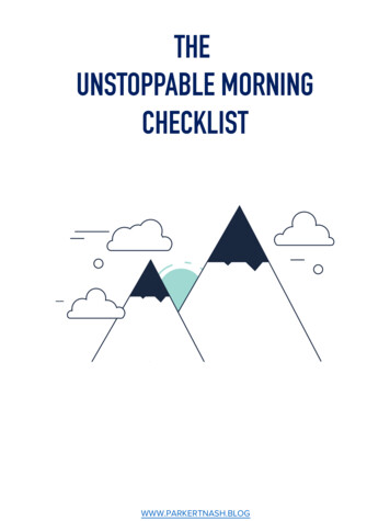 THE UNSTOPPABLE MORNING CHECKLIST