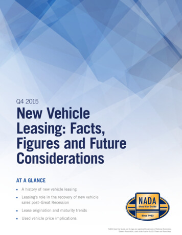 Q4 2015 New Vehicle Leasing: Facts, Figures And Future .