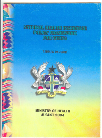 National Health Insurance Policy Framework