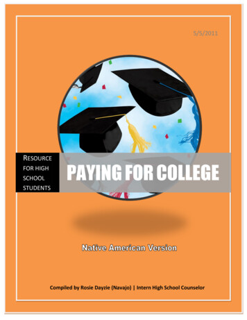 PAYING FOR COLLEGE - UCLA American Indian Studies Center