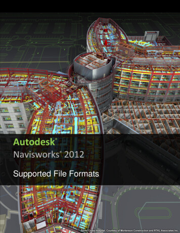 Navisworks 2012 - Supported Formats And Applications - Autodesk