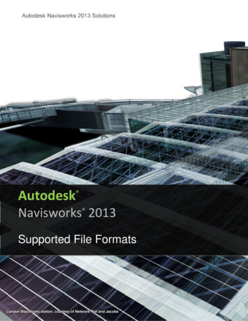 Navisworks 2013 - Supported Formats And Applications (2)