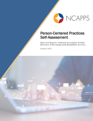 Person-Centered Practices Self-Assessment