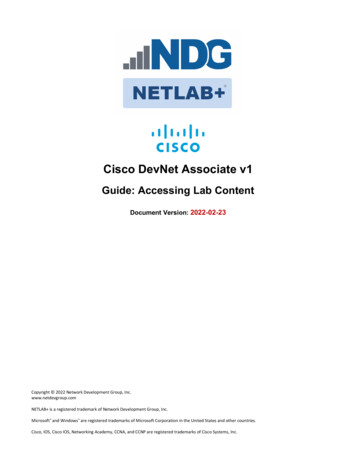 Cisco DevNet Associate V1 - Network Development Group