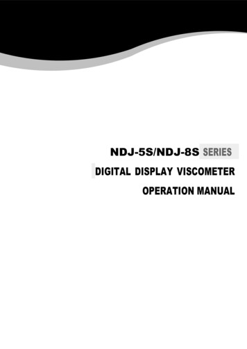 NDJ-5S/NDJ-8S SERIES DIGITAL DISPLAY VISCOMETER OPERATION MANUAL - Amtast