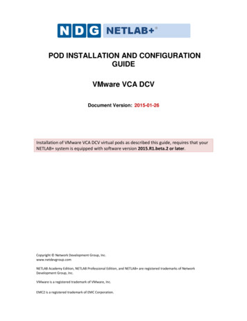 VMware VCA DCV - Netdevgroup 