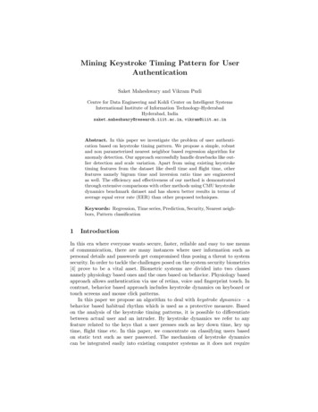 Mining Keystroke Timing Pattern For User Authentication