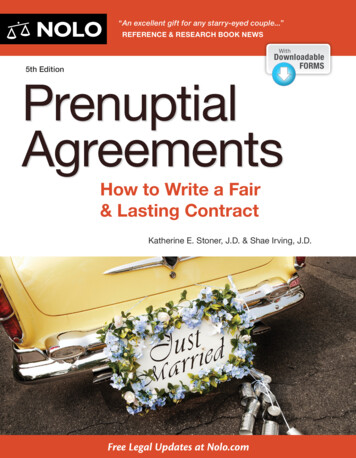 FORMS Prenuptial Agreements