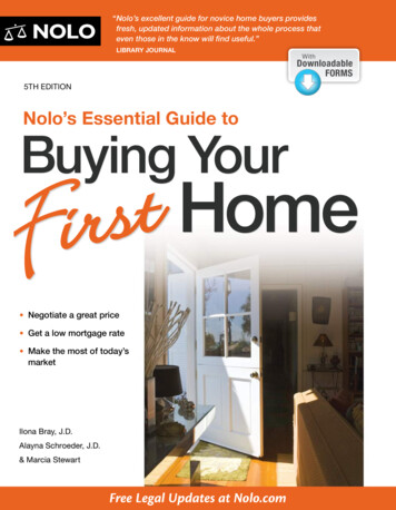 Nolo’s Essential Guide To Buying Your First Home