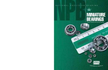 NPB Miniature Bearing Catalog Reduced - National Precision