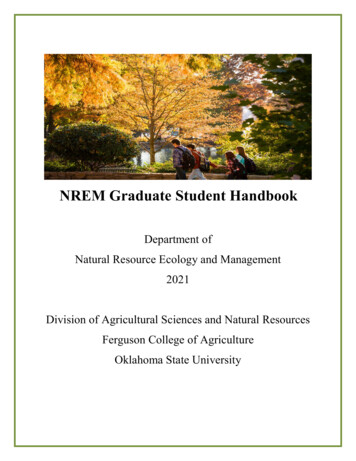 NREM Graduate Student Handbook - Oklahoma State University