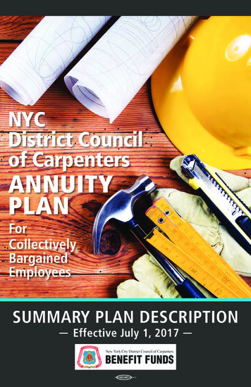 NYC District Council Of Carpenters ANNUITY PLAN