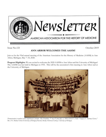 Issue No.121 October 2019 ANN ARBOR WELCOMES THE AAHM!