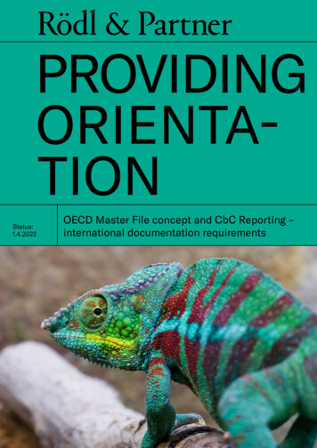 OECD Master File Concept And CbC Reporting – International .