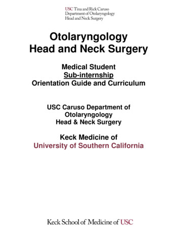 Otolaryngology Head And Neck Surgery