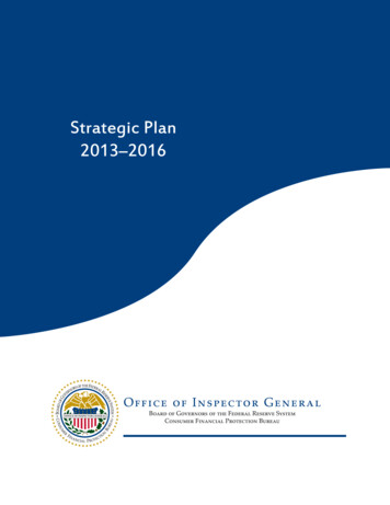 OIG Strategic Plan 2013-2016 - Federal Reserve